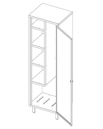 Immagine di ARMADIO PORTA SCOPE-600 INOX