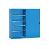 Immagine di Armadio in metallo, porte scorrevoli e ripiani, L2040 x P600 x H2000 mm,